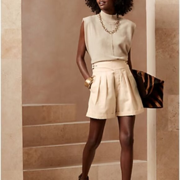 Banana Republic Explorer Shorts in Transition Cream - Size 6 NWOT - Picture 6 of 6